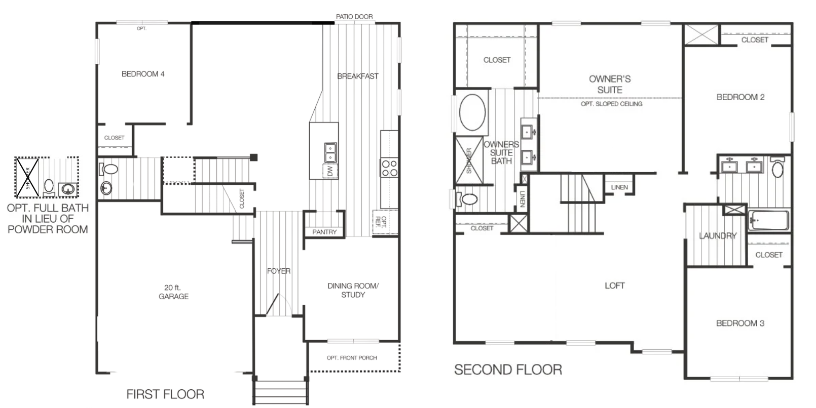 Floor plan for the Elmsted lot 2 section 6 for sale in Castleton by Boyd Homes.